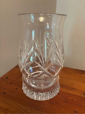 Galway crystal hurricane candle holder